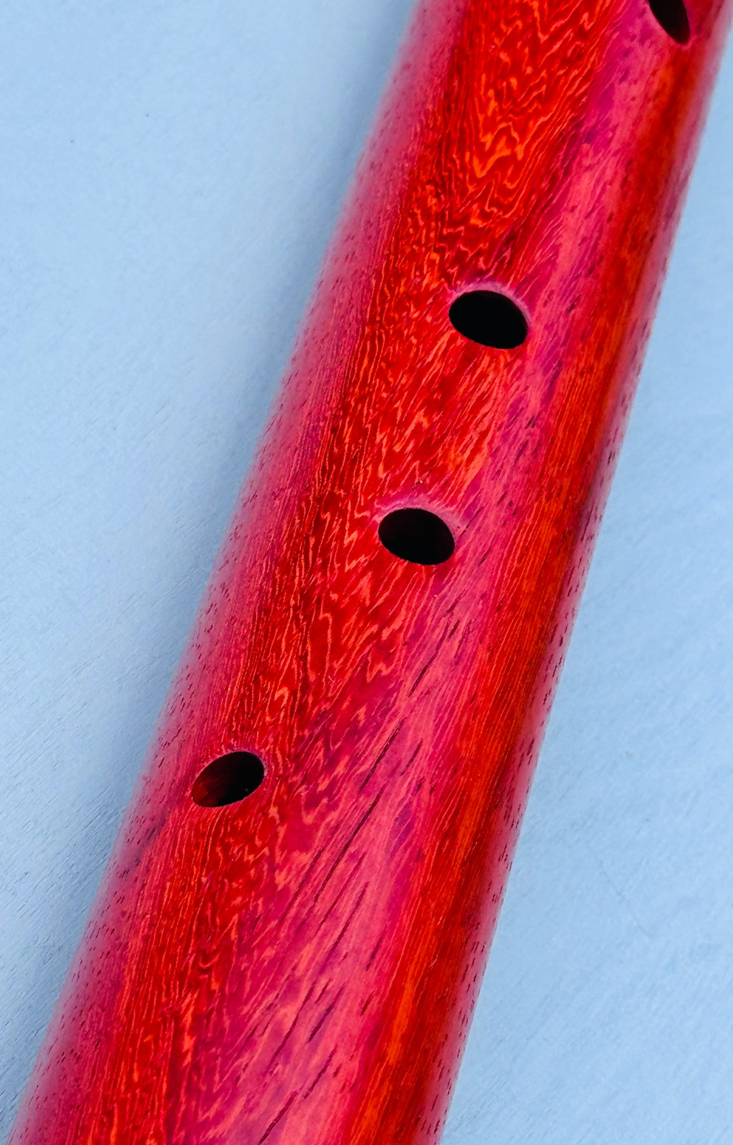 Native American style bass flute Red padouk low A 432Hz