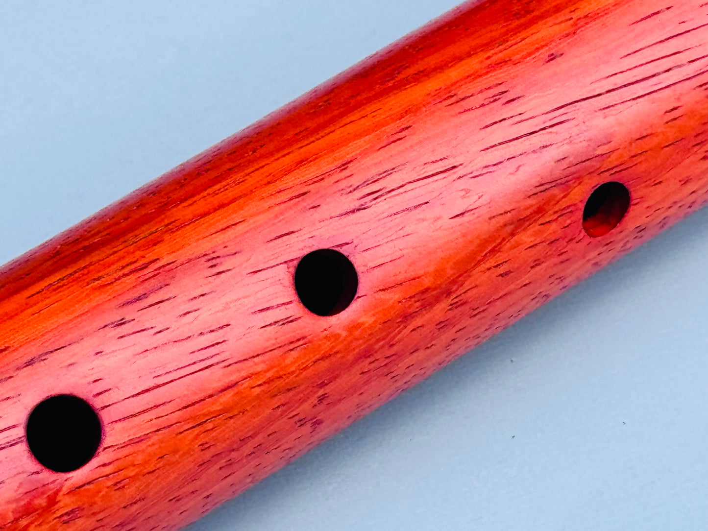 Native American style bass flute Red padouk low A 432Hz