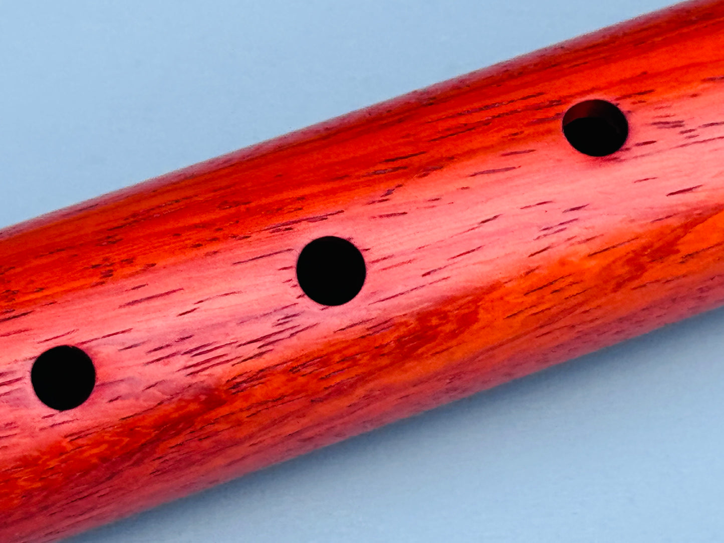Native American style bass flute Red padouk low A 432Hz