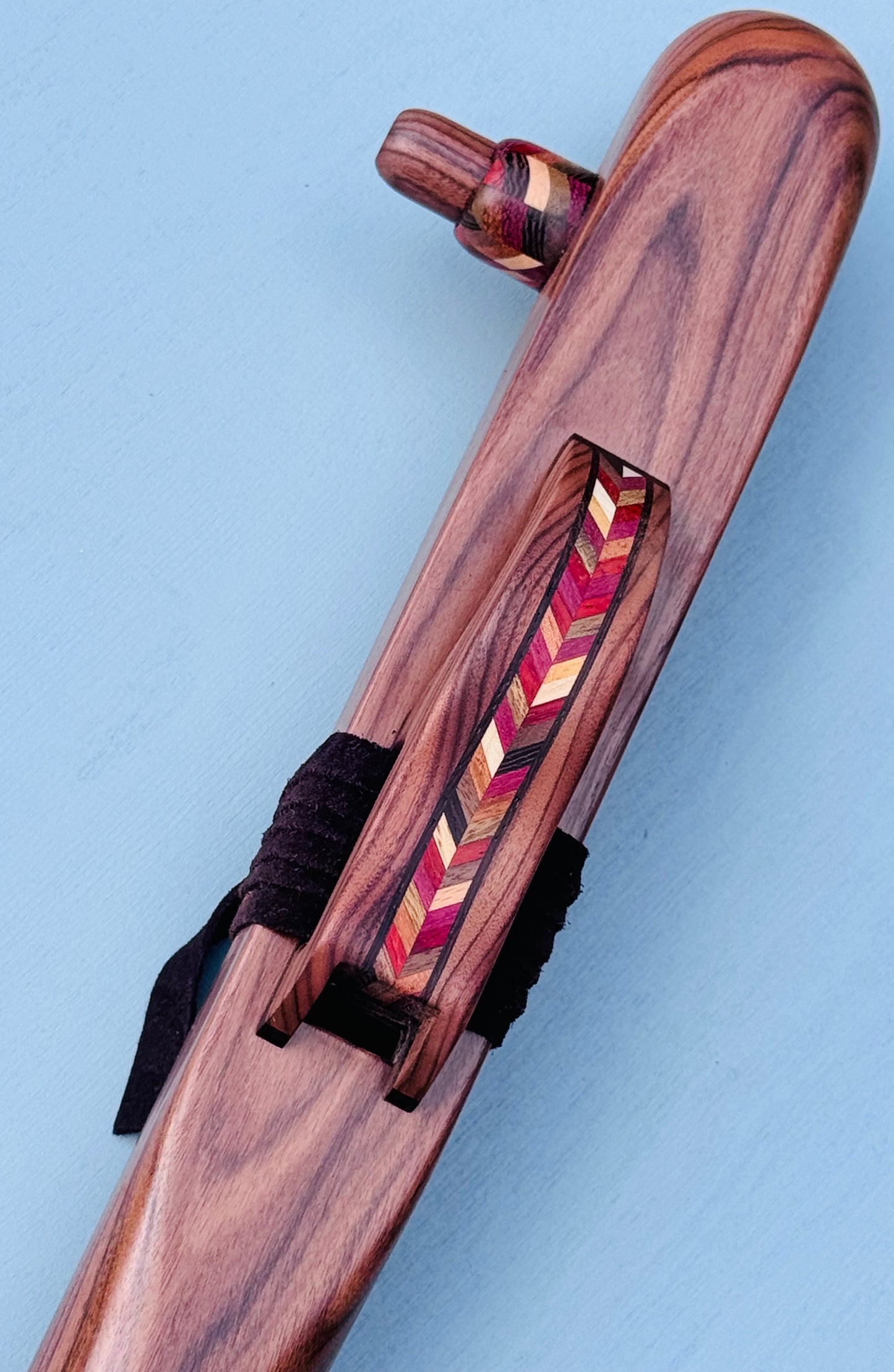 Native American style bass flute Polisander low A 432Hz