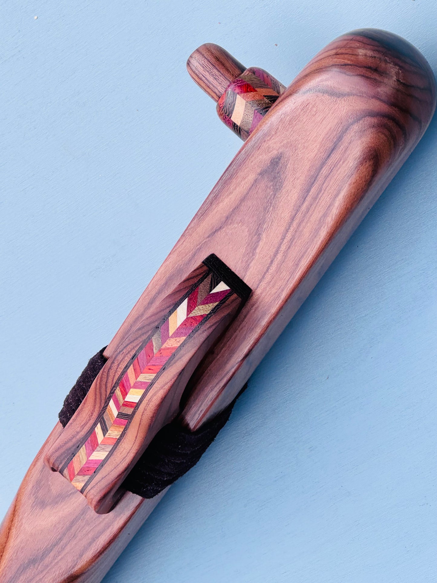 Native American style bass flute Polisander low A 432Hz