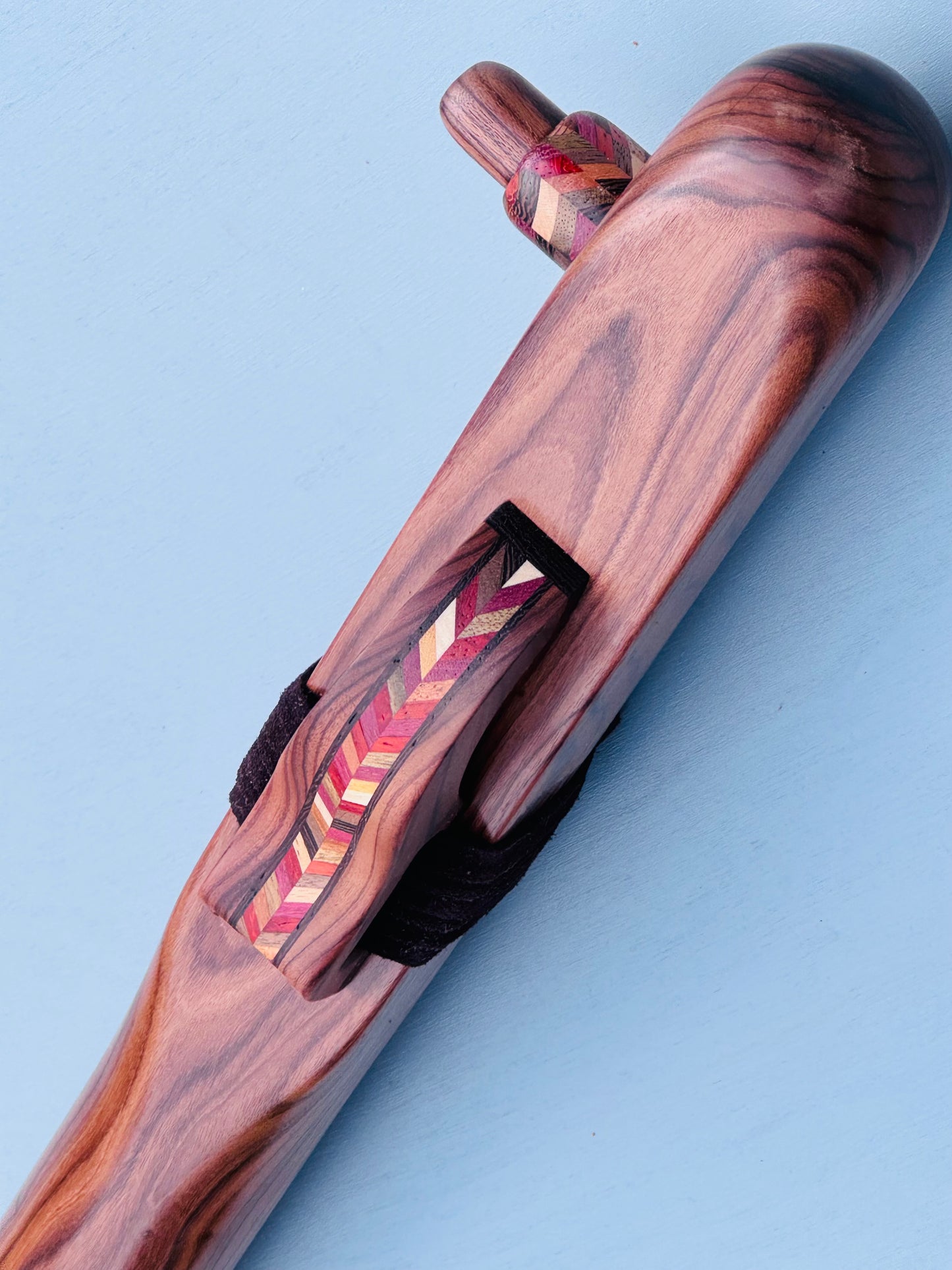Native American style bass flute Polisander low A 432Hz