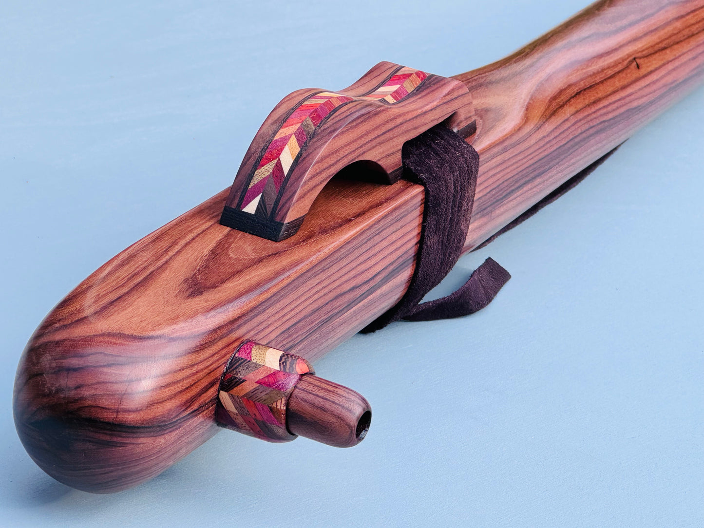 Native American style bass flute Polisander low A 432Hz