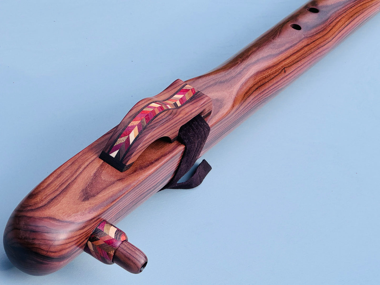 Native American style bass flute Polisander low A 432Hz