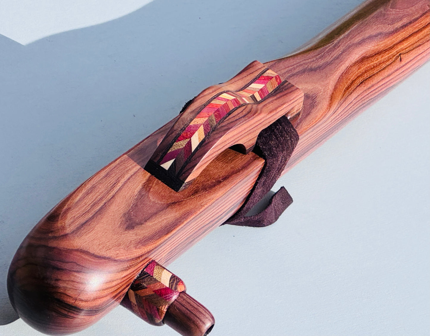Native American style bass flute Polisander low A 432Hz