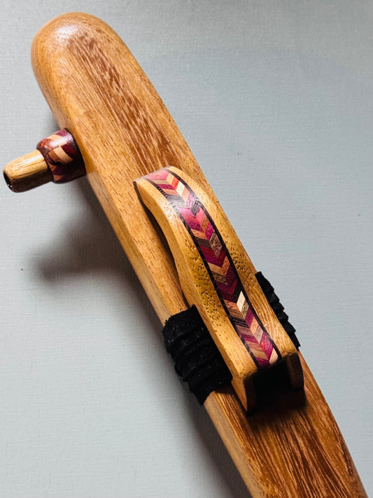Native American style bass flute Iroko low A 432Hz
