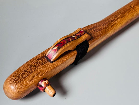 Native American style bass flute Iroko low A 432Hz
