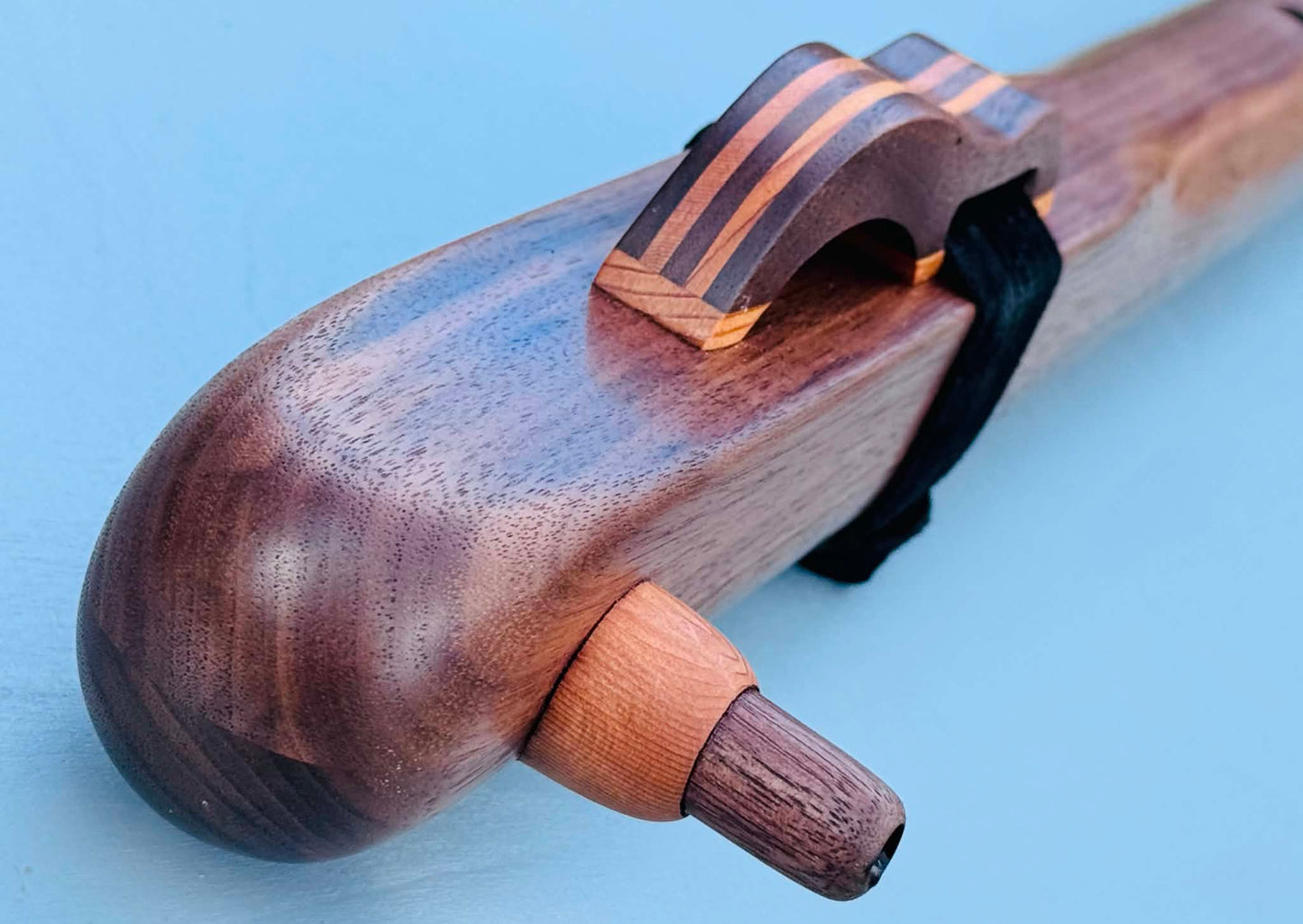 Native American style bass flute Walnut LOW G 432Hz