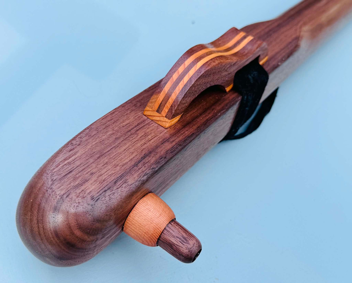 Native American style bass flute Walnut LOW G 440Hz