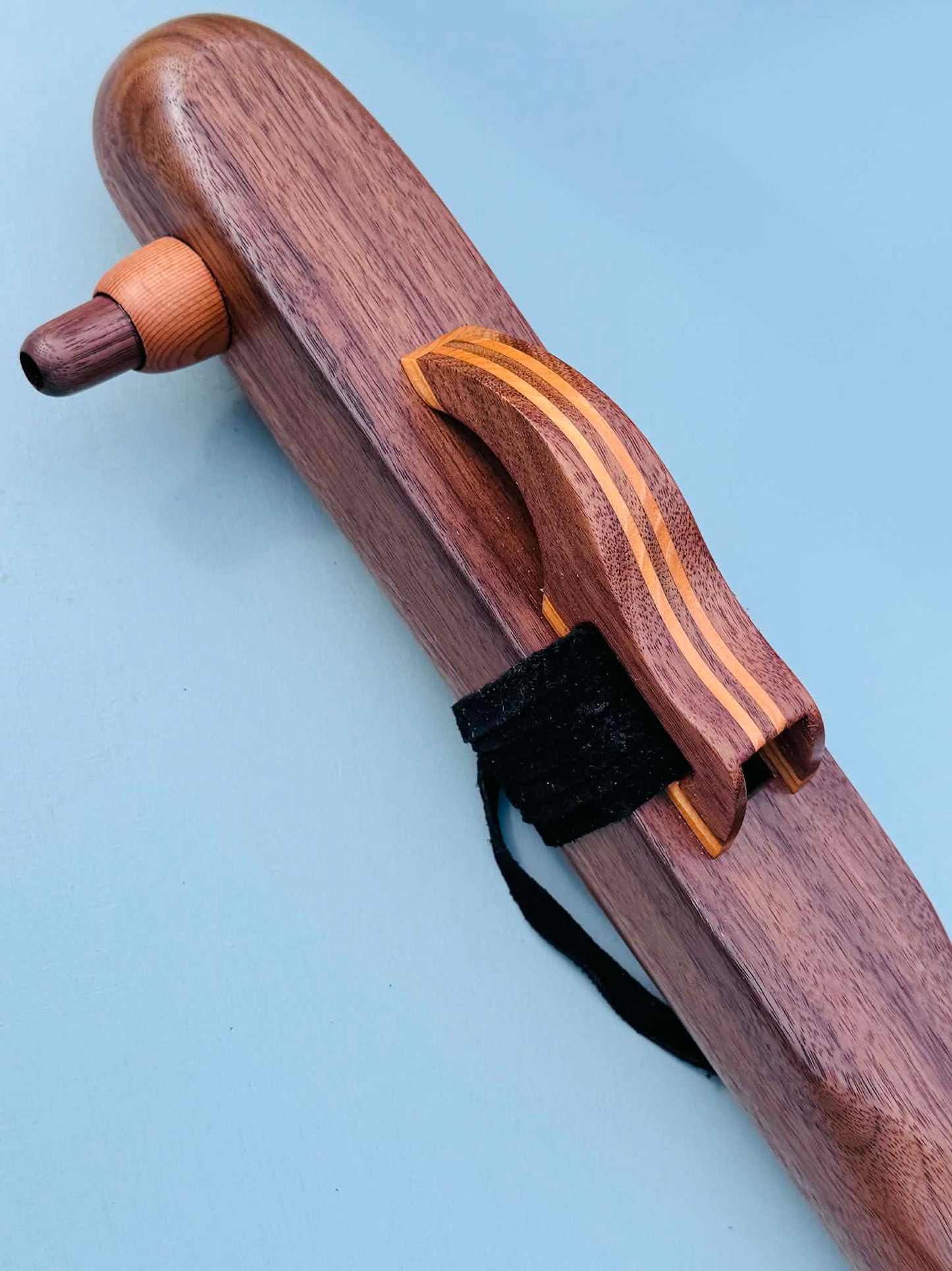 Native American style bass flute Walnut LOW G 440Hz