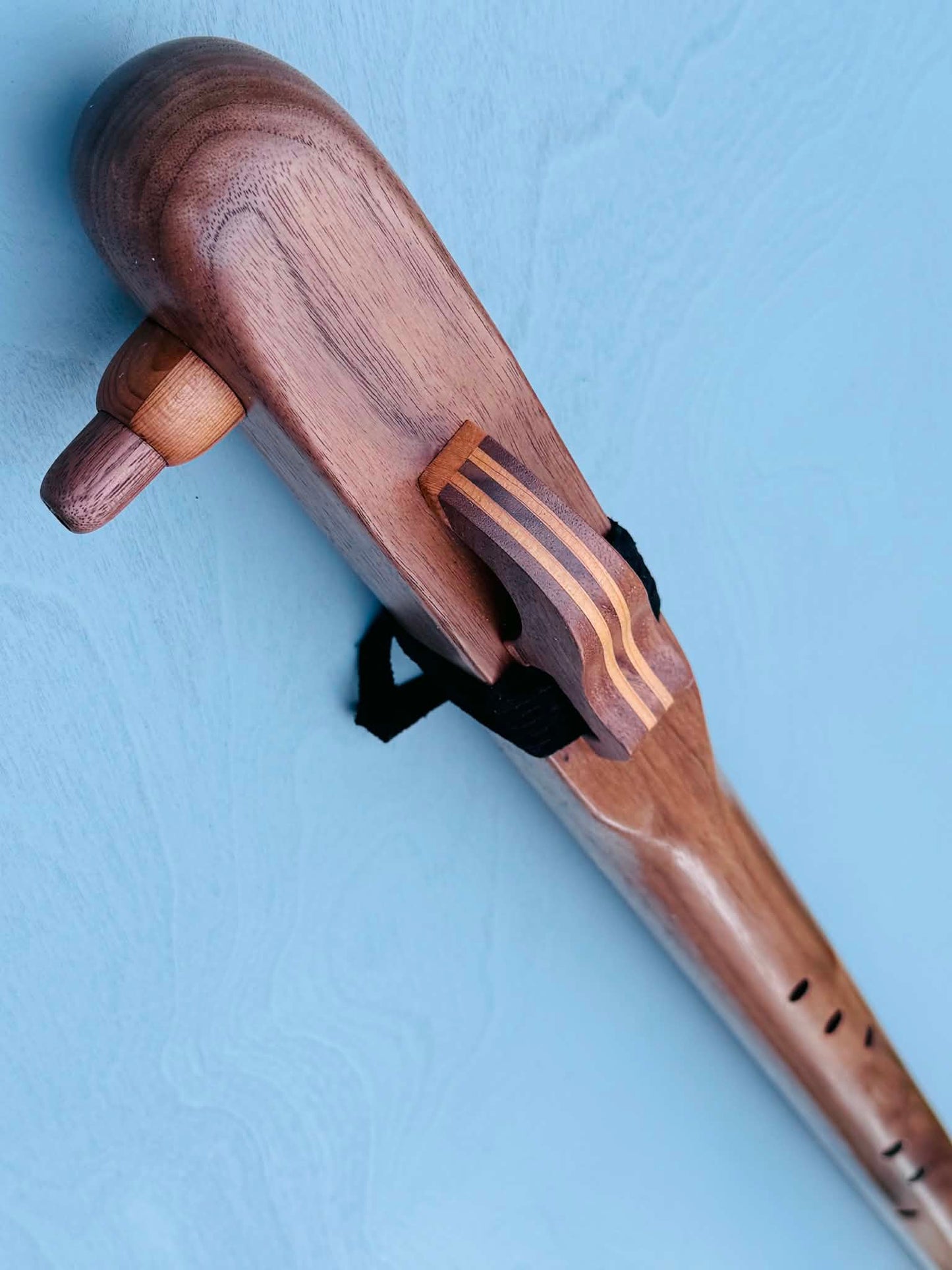 Native American style bass flute Walnut LOW G 432Hz