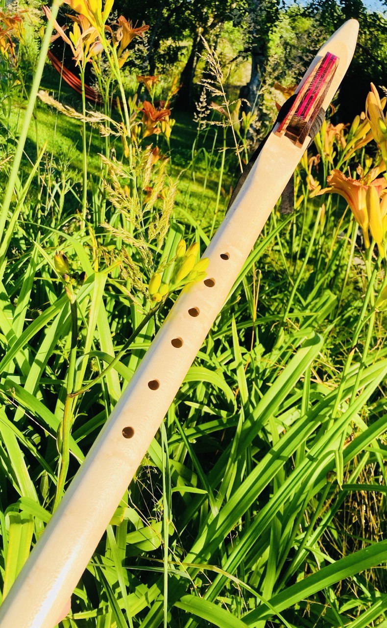 Native Americans flute Birdeye maple F# 432Hz